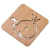 Mats Pads Cartoon Hollow Wooden Coaster Placemat Antiskid Pad Bottom With Sile Kitchen Thicken Anti Insation Mat Tray Dbc Drop Del Dhszf