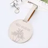 PU ROUND BAGAGE TAG LETTERS STRINT AIRPLANE Bagage Boarding Pass Suitcase Etikett Tag ID Adress Holder Travel Accessories