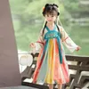 Meisjesjurken Hanfu Baby Girl's jurk kinderen oude Chinese tang kleine prinses kostuum po kleding