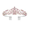 Weselna panna młoda Korona Kryształowy ornament włosów sukienka ślubna Królowa włosów ornament korona opaska do włosów