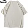 T-shirts pour hommes Hip Hop Streetwear T-shirt Struggling Shadow Graphic TShirt Hommes Harajuku Coton T-shirt ample à manches courtes Tops Tees Kaki 230425