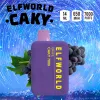 Oryginalny Elf World Caky 7000 Puffs Electronic Vape Vape Pen Morzabilny Elfworld 14 ml z 750 mAh akumulator Cewki Ceku Mesh 13 Dostępne 7K Dostępne 7k