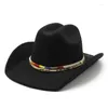 Bérets Chapeau de cowboy pour hommes Western Cowgirl Country Golf Cap Party Jazz Top Chapeaux Équitation Élégant Femme Sortie Plage 2023