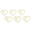 Bag Clips 100 Pieces Love Heart Shaped Small Paper Bookmark for Office School Home Metal 230425