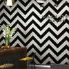 Tapety Wellyu Nordic Black and White Striped Wallpaper Proste geometryczne linie odzieżowe sklep salon przemysłowy wiatr