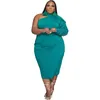 Plus Größe Kleider 4XL 5XL Kleid Frauen Grün Schwarz Bleistift Casual 2023 Frühling Sommer Oversize Kleidung Großhandel Drop