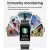 Smart Armband Waterproof Body Temperatur ECG Fitness Tracker Hevert Monitor Call påminnelse Sport Smart Band T1