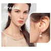 Dangle Earrings & Chandelier ARADOO Large C Semicircular Pearl Irregular Natural Pearls Smart 18K Gold Plated Light Luxury