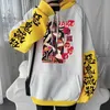 Kvinnors hoodies tröjor demon slayer anime hoodies långärmad avslappnad harajuku män kvinnor tröja cool kimetsu no yaiba daki plus size manga hoodie