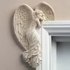 Fiori decorativi 1 paio Cornice porta Angelo Ala Scultura Simulazione Dee Azione Statua Postura Camino classico Angolo R U3t2