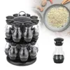 Storage Bottles Spice Tins Stand Stainless Sturdy 360-Rotating Single Double-Layer Seasoning Can Holder Wear-resistant Condiment Set Type1