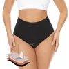 Women's Panties Menstrual Swimwear 4-Layer Leak Proof Period Panties High Waist Swimsuit Bikini Bottoms Absorbent Beachwear Shorts Plus Size 230425