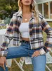 Damen Jacken Ailegogo Frühling Herbst Frauen Lose Gestreifte Jacke Streetwear Weibliche Reißverschluss Umlegekragen Mantel Outwear Damen Tops