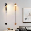 Wall Lamps Glass Lamp Modern Led Mirror For Bedroom Mount Light Swing Arm Penteadeira Camarim Applique