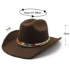 Bérets Chapeau de cowboy pour hommes Western Cowgirl Country Golf Cap Party Jazz Top Chapeaux Équitation Élégant Femme Sortie Plage 2023