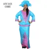 Vêtements ethniques robes africaines pour femmes Robe d'église Bazin Riche broderie Design Robe haut écharpe trois pièces un ensemble 230425