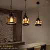 Подвесные лампы homhi Американское черное янтарное стеклянное висящее лампу современный декор скандинавский потолок Промышленное минималистское световое современное искусство HPD-094