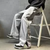 Мужские брюки-карго в стиле хип-хоп, толстые флисовые подкладки, широкие брюки со средней посадкой и застежкой-молнией, зимние пуговицы сзади