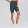 Luluwomen pantalones de yoga de cintura alta para levantamiento de glúteos, pantalones deportivos ajustados para correr para mujer, pantalones cortos de cinco puntos para montar