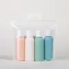 Storage Bottles 4Pcs 2oz Empty PE Material Soft Touch BPA-Free Travel Bottle With Flip Cap Set Of 4 Colors For Liquid Lotion