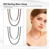 Strands Strings Rinntin Genuine Italian 2mm Brown Leather Cord Chain Necklace for Women Men with 925 Sterling Silver Clasp Trendy Jewelry SC62 230426