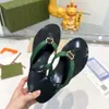 Luxury Women Sandals Double Web Thong Sandal Designer Women Flip Flops Fashion Strand tofflor med låda