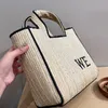 Borse da spiaggia in paglia Borsa da sole Totes Bag Borsa per la spesa semplice Lettere Grande capacità Portatile Lettera di alta qualità Hardware Aperto Fashi269f