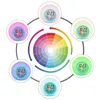 Desk Table Clocks 1 PC 7 Color Bedroom Desktop Digital Clock LED Alarm Cute Round Home Decoration Kids Children Wake Up 231124