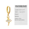 Dangle Earrings FLOLA Copper Zircon Hoops Fairy For Women Gold Plated Boys And Girls CZ Jewelry Gifts Erss21