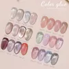 Falsche Nägel Vendeeni 24 Farben Kristall Transparent Cat Eye Gel Jelly Nude Art Lack Magnetischer UV Soak Off Lack 230425