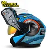 Hełmy motocyklowe pełna twarz Casco Moto podwójny soczewki Hełm Flip w górę drogi Motocross ciepło z podwójnymi najlepszymi otworami wentylacyjnymi zima