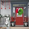 Trädgårdsdekorationer juldekorationer julkrans främre dörr krans utomhus krans trädgård girland hängande ornament hem dekor 231124