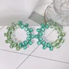 Dangle Oorbellen SENYU Grote Cirkel Ronde Oorbel Mode Waterdruppel Vorm CZ Stenen Vrouwen Zomer Prachtige Sieraden