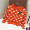 豪華な幼児セーター秋の女の子パーカーサイズ90-130キッズデザイナー服ベアパターンフルプリントベビーニットプルオーバーNov25