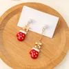 Stud Earrings Dainty Christmas For Women Girls Fashion Pearl Xmas Gloves Bow Dangle Eardrop Jewelry Year Party Friends Gift