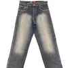 Jeans pour femmes Rétro Hip Hop Style Lâche Femmes en détresse Pantalon à jambes larges Fit Y2K Streetwear Skateboards