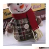 Juldekorationer Party Home Bar Decoration Toys Ornament Plush Toy Santa Claus Elk Snowman Cute Mini Desk DH0356 Drop Delivery DH3SW