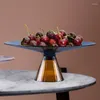 Plates Fruit Plate Creative Light Luxury Living Room Tea Table Household Contrast Glass Tray Candy Snack Nut Dessert Dish