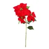 Dekorativa blommor 79 cm Poinsettia grenar Artificial Real Touch Flannel Xmas Tree Ornament Juldekorationer Hem Bouquet Fake Flower