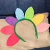 Boho Floral Crown Rainbow Çiçek Petal Head Bandı Ayçiçeği Saç Çelenk Healtywear Başlık Saç Aksesuarı Kadınlar Kız