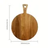 1pc, Bamboo Cutting Board - Perfect for Pizza, Cheese, Charcuterie, and More - Durable and Kitchen Supplies