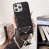 بالنسبة إلى iPhone 15 Pro Max Cases ، فإن المصمم Crossbody Phone Case Apple iPhone 14 Pro Max 13 12 14 Plus 15 Plus Case Triangle Big Triangle P Handbag Plicked Cover Cover Lanyard Lanyard