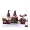 Decorazioni natalizie Festa a casa Bar Decorazione Giocattoli Ornamenti Peluche Babbo Natale Alce Pupazzo di neve Carino Mini scrivania Dh0356 Drop Delivery Dh3Sw