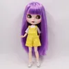 Bambole ICY DBS Blyth Doll 1/6 BJD Pelle bianca/abbronzata 19 articolazioni Corpo Lucido/Viso smerigliato Capelli lisci lunghi viola Bambole giocattolo fai da te per ragazze 230426