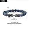 Bracelets de charme Bracelet patiné noir Barcelets réglables pour femmes hommes perles Bracelet haltère hommes mode Yoga bijoux bracelets originaux Z0426