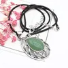 Pendant Necklaces Wholesale Natural Stone Crystal Necklace Water Drop Lapis Lazuli Quartzs For Women Jewelry Party Gifts 33x48mm