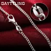 Strängar Strings Bayttling 925 Sterling Silver 1618202224262830 Inches 2mm Hela sidled kedjehalsband för kvinnor Men mode gåva smycken 230426