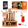 Outils de bar Cocktail Shaker faisant ensemble outils de barre en acier inoxydable Kit de barman 750ML mélangeur vin Martini Boston Shaker Kit pour boisson fête 231124