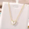 Anhänger Halsketten DAXI Elegantes Herz für Frauen Gold Farbe Edelstahl Liebe Geburtstag Hochzeit Schmuck