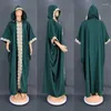 Etnische kleding Marokko Moslim Abaya's voor vrouwen Maxi-jurk met capuchon Dubai Kaftan Islam Afrikaanse Boubou Arabische gewaad Bruiloft Jalabiya Kaftan